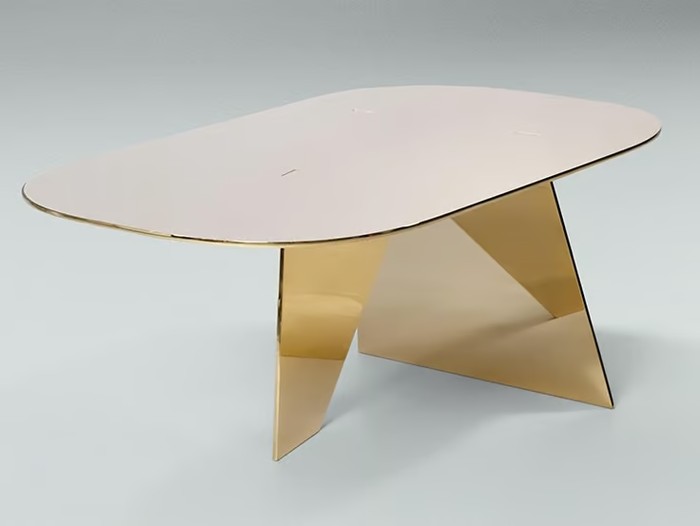 IMPERFECT - Low oval metal coffee table _ Paolo Castelli